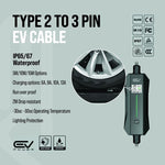 Type 2 to 3 Pin Charging Cable